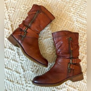 🔥 Sofft Barcelona Whiskey Leather Mid Calf Western Boots